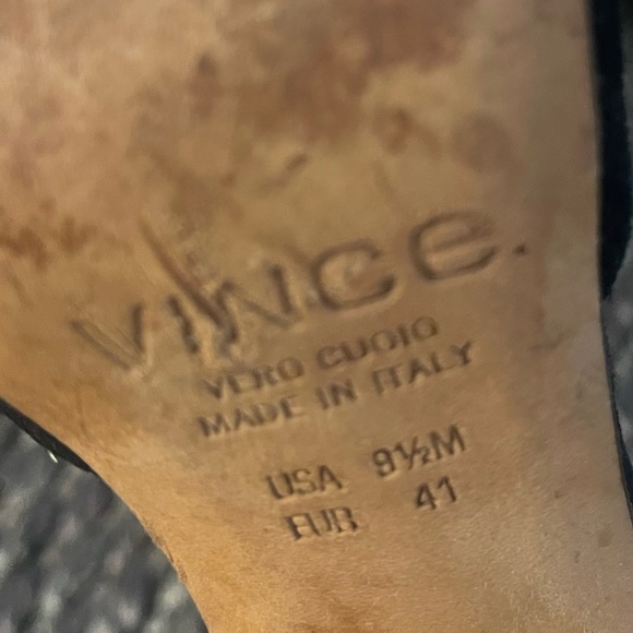 Women’s Vince Celeste d’Orsay Black Suede pointed toe pump Heels size 9.5 - Picture 3 of 5